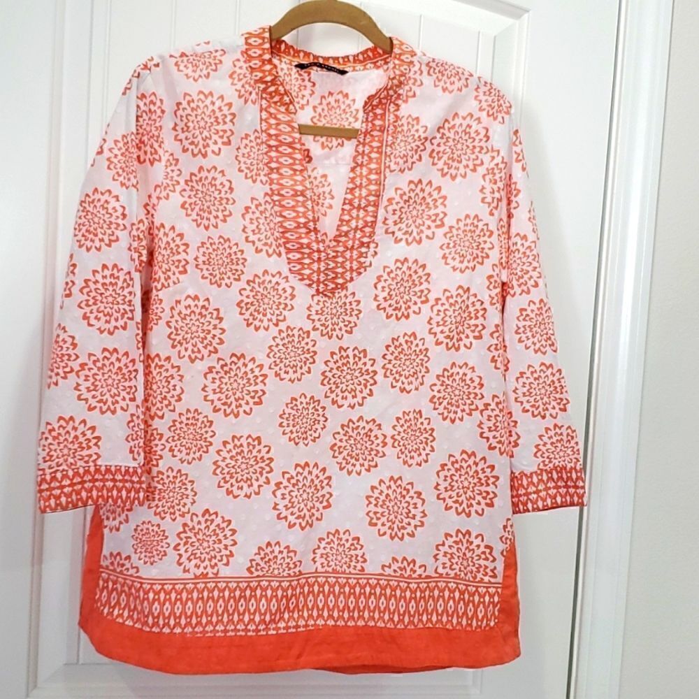 Zac & Rachel Women’s Floral Print Tunic, Size Large